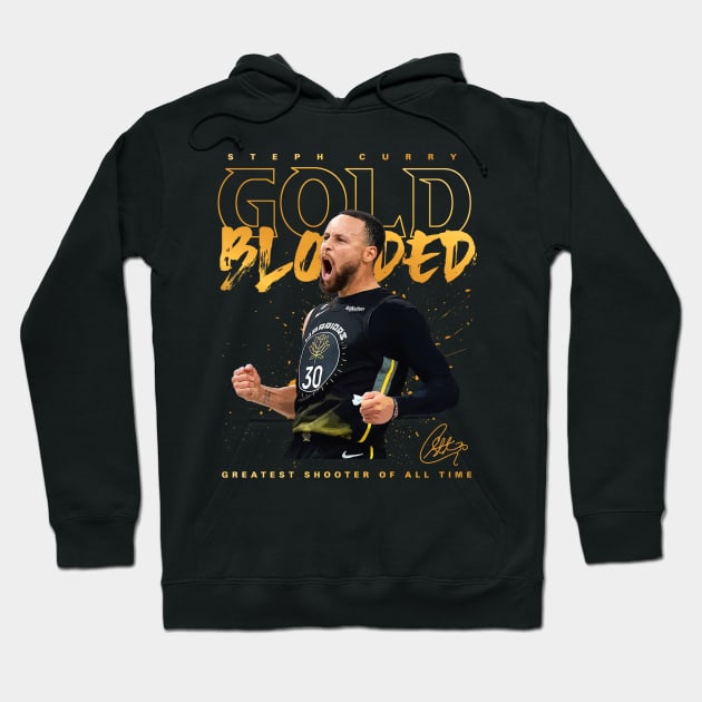 Steph Curry Gold Blooded Hoodie by Juantamad